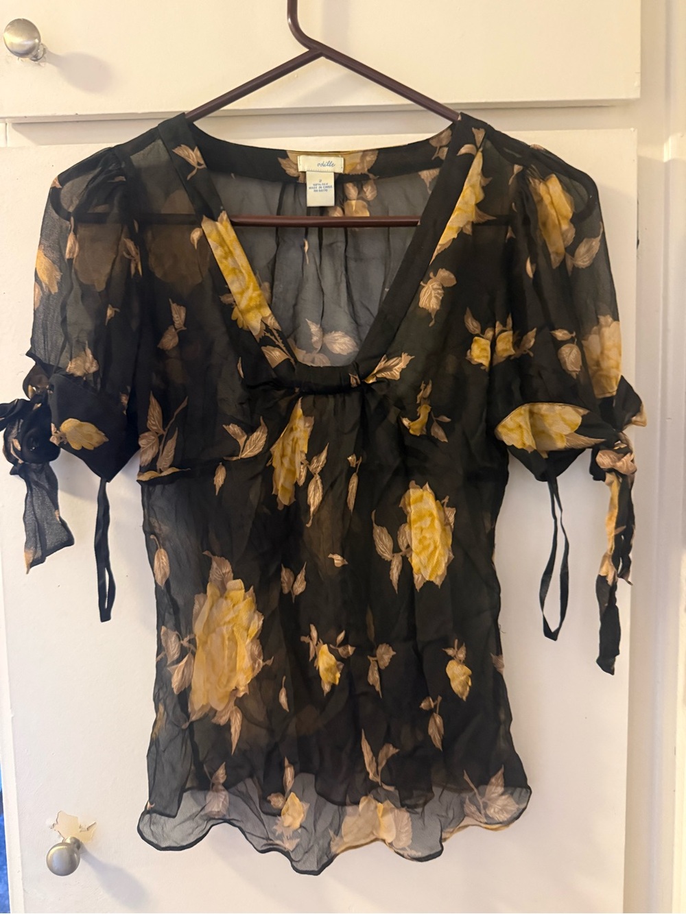 Silk one hundred percent silk whimsical Fairycore blouse